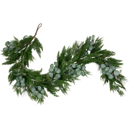 Real Touch?? Eucalyptus and Mixed Pine Artificial Christmas Garland - 6' x 8" - Unlit