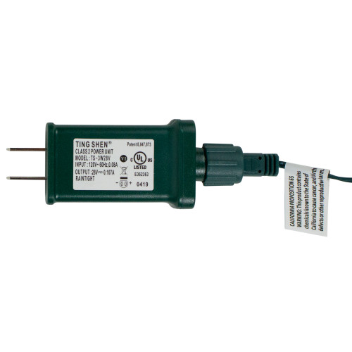 200 Pure White Multi-Function LED M5 Mini Christmas Lights - 20.5 ft Green Wire