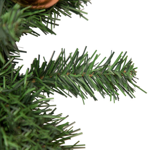 Pre-Decorated Ball Ornaments and Bow Artificial Christmas Wreath - 24" - Unlit