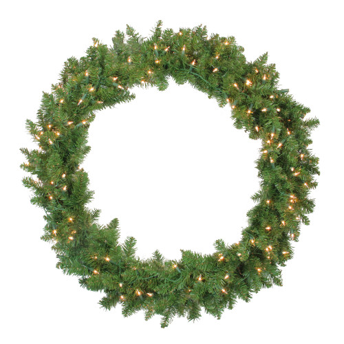 Pre-Lit Northern Pine Artificial Christmas Wreath - 36" - Clear Lights