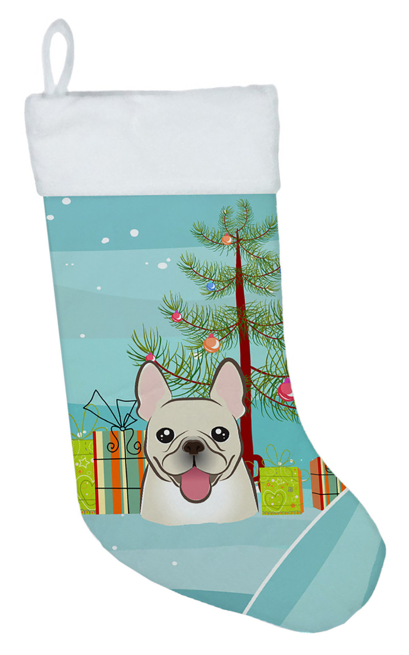 Christmas Tree and French Bulldog Christmas Stocking BB1610CS