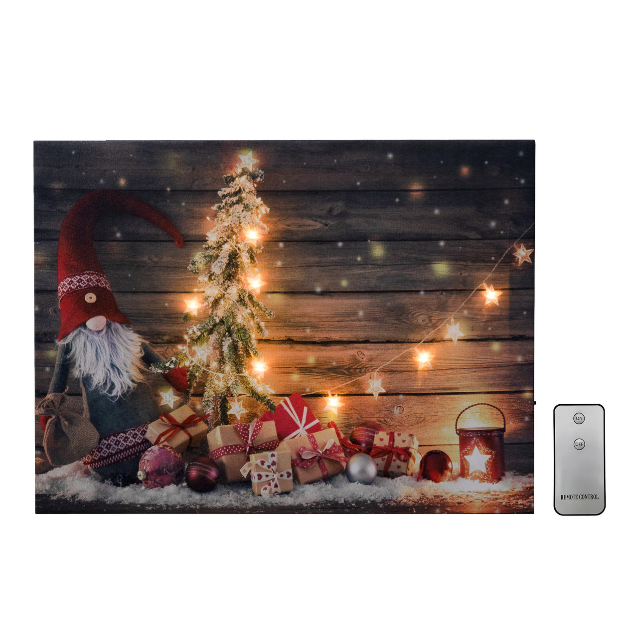 Battery Operated Lighted Wall Art - Gnome for the Holidays