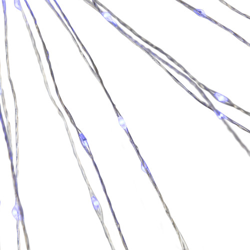 20" LED Lighted Firework Silver Branch Christmas Decoration - Blue Lights