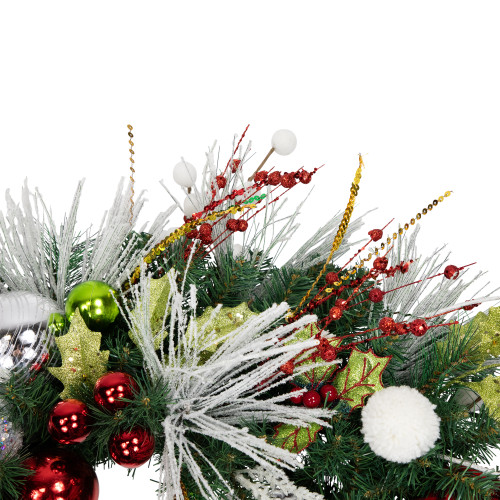 Snowmen and Icicles Pine Artificial Christmas Wreath - 40" - Unlit