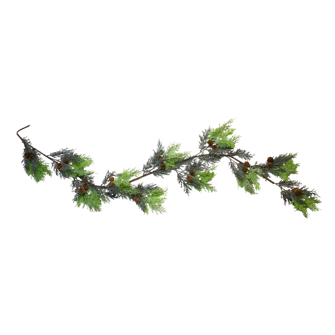 5' Berry, Cedar and Pine Cone Artificial Christmas Garland - Unlit