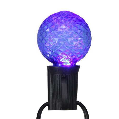 Pack of 25 Faceted LED G40 Multi-Color Christmas Replacement Bulbs