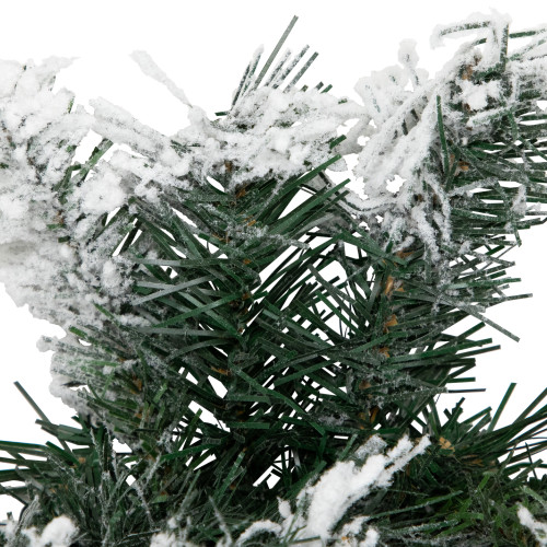 Heavily Flocked Pine Artificial Christmas Wreath - 24" - Unlit