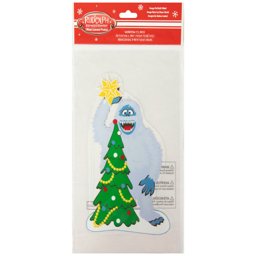 8" Bumble Tops the Tree Double Sided Gel Christmas Window Cling Decoration