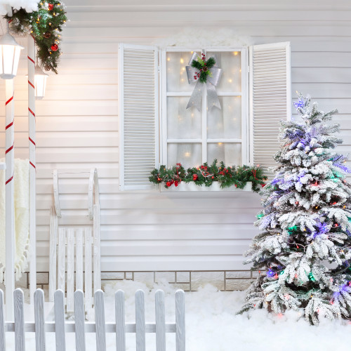 19" LED Lighted Sliver Tinsel Bow Christmas Decoration