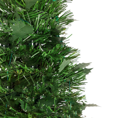 4' Green Tinsel Pop-Up Artificial Christmas Tree, Unlit