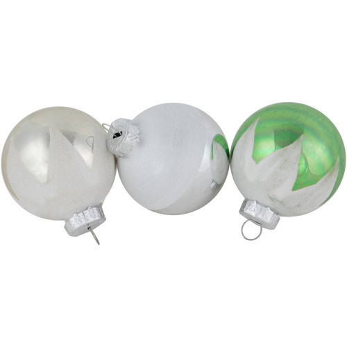 12ct Multi Color Vintage Design Glass Ball Christmas Ornaments 2.25" (55mm)