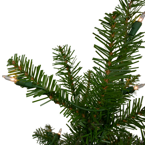 7.5' Pre-Lit Full Northern Pine Artificial Christmas Tree, Clear Lights