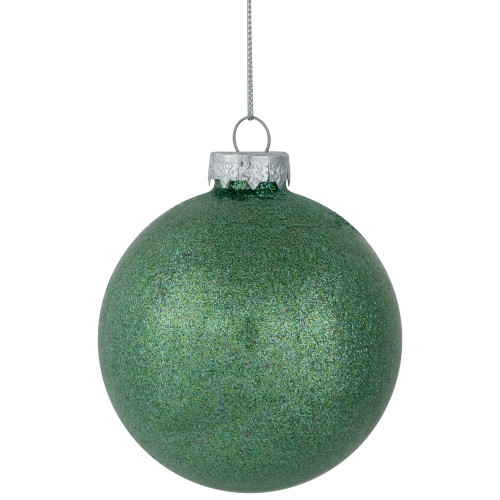Matte and Shiny Finish Ball Glass Christmas Ornaments - 3" (80mm) - Dark Aquamarine - 9ct