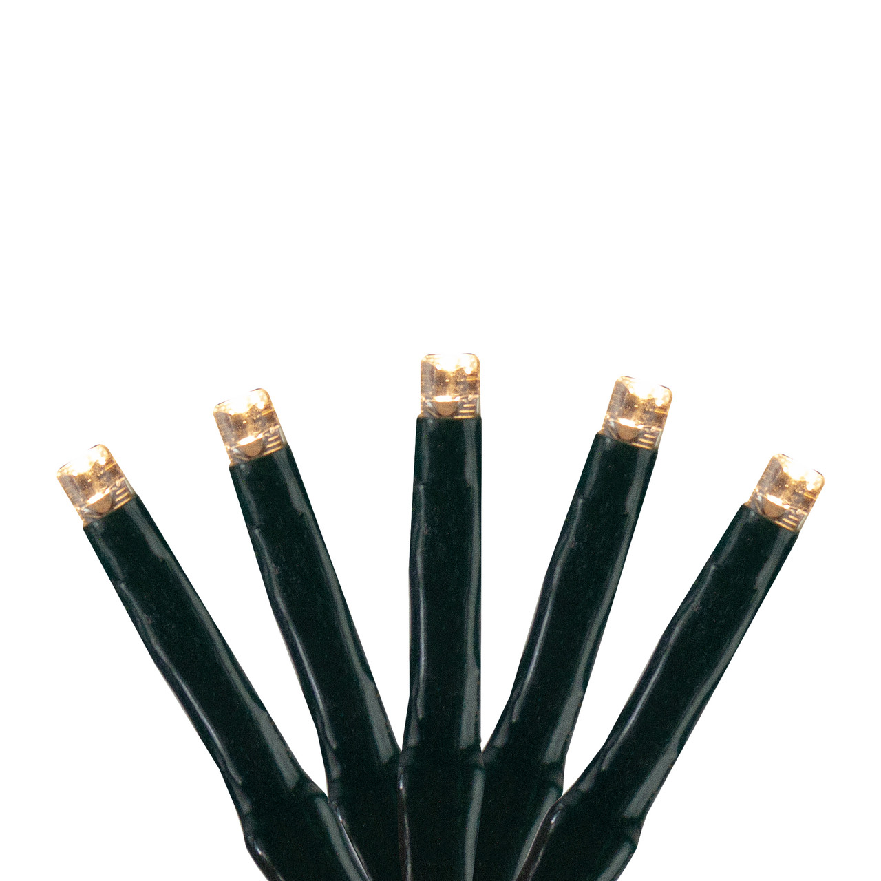 200 Warm White LED M3 Cluster Wide Angle Mini Christmas Lights - 20.5 ft Black Wire