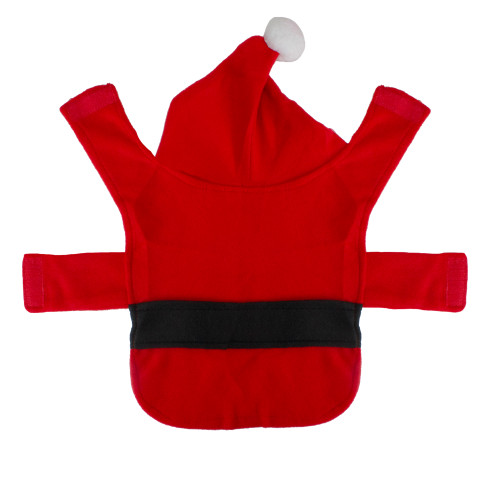 32" White and Red Santa Claus Dog Costume With a Hat - Size: S