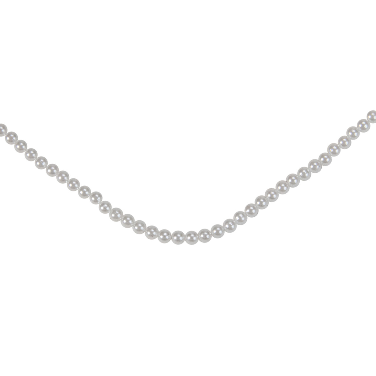 15' x .25" White Pearl Beaded Christmas Garland