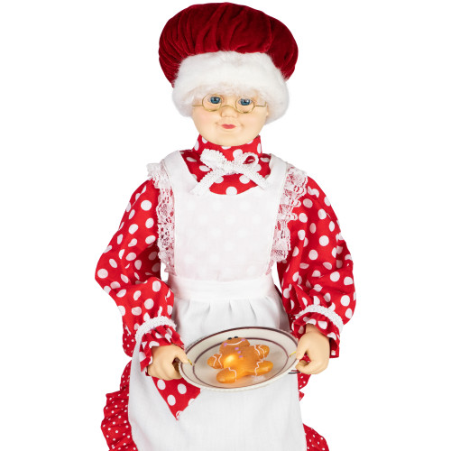 24" Animated and Musical Mrs. Claus with Gingerbread Cookie Christmas Figure