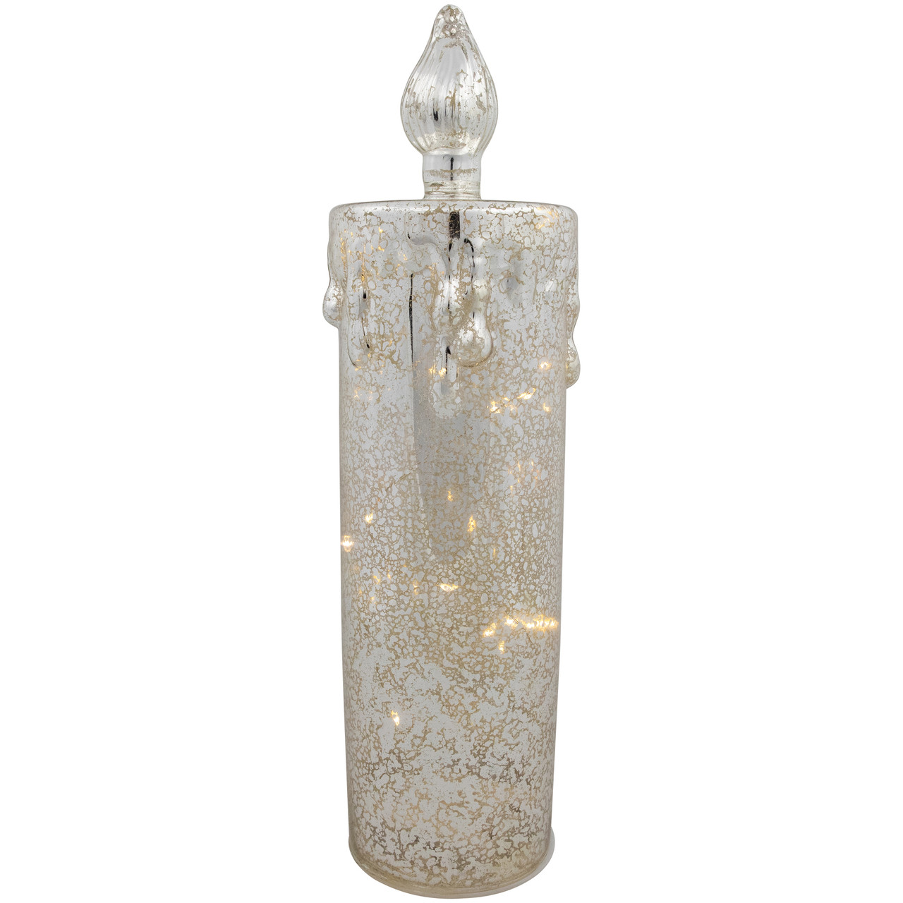 LED Lighted Dripping Candle Christmas Decoration - 13"