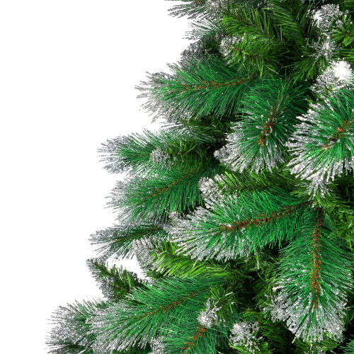 Two-Tone Spruce Pine Glitter Tip Medium Artificial Christmas Tree - 6' - Unlit