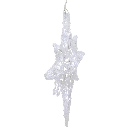 24" Pure White LED Twinkle Bethlehem Star Hanging Christmas Decoration