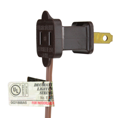 20-Count Clear Mini Christmas Light Set, 4ft Brown Wire