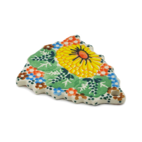 Polmedia Polish Pottery Christmas Tree Pendant 3" Enchanted Spring