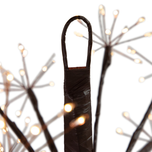 12" Pre-Lit LED Brown Christmas Ball Decoration - Warm White Lights