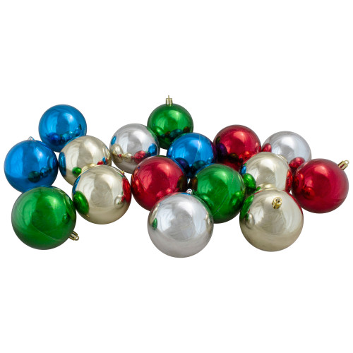 60ct Traditional Multi-Colored Shatterproof 2-Finish Christmas Ball Ornaments 2.5" (60mm)