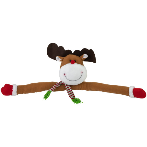 26" Plush Reindeer Christmas Tree Topper, Unlit