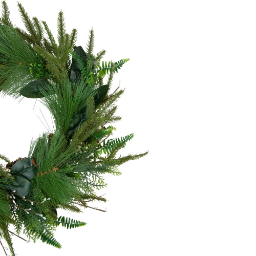 Real Touch?? Long Needle Pine and Mixed Foliage Artificial Christmas Wreath - 25" - Unlit