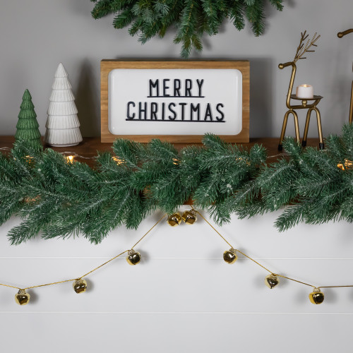 Shiny Metal Christmas Jingle Bells Garland - 7.5' - Gold
