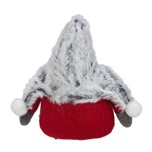 6" Plush Red and Gray Stuffed Christmas Gnome