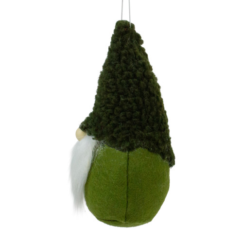 Plush Mini Gnome Christmas Ornament - 7" - Green
