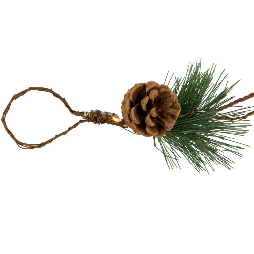 Pre-Lit Battery Operated Pine and Berry Christmas Garland - 6.5' - Warm White LED Lights