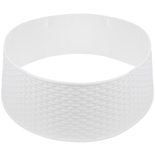 21" White Rattan Pattern Medium Christmas Tree Collar