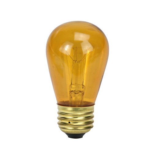 Incandescent S14 Christmas Replacement Bulbs - Amber - Pack of 25