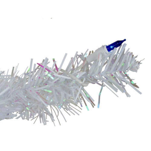 3' Pre-Lit White Medium Pine Artificial Christmas Tree - Blue Lights