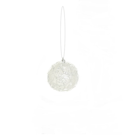 Winter Clear Shatterproof Christmas Ball Ornament 3.25" (80mm)