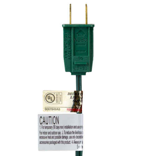 25-Count Clear C7 Mini Christmas Light Set, 24ft Green Wire