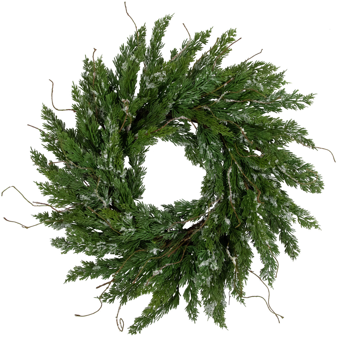 Real Touch?? Iced Cedar Artificial Christmas Wreath  - 24" - Unlit