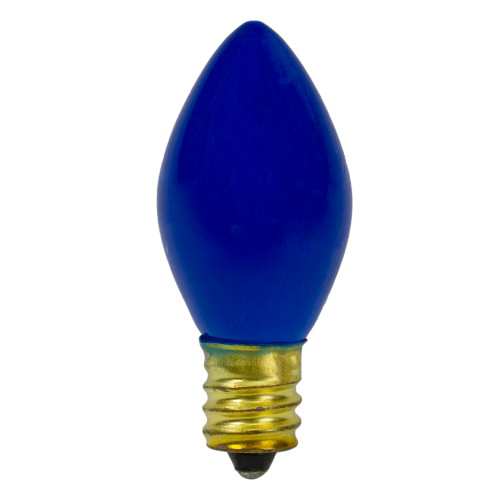 Pack of 4 Blue Opaque C7 Christmas Replacement Bulbs - 2"