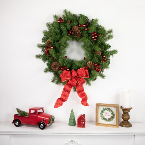 6.75" Shiny Red Shatterproof Ball Ornament Christmas Pick