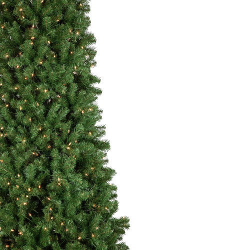 16' Pre-Lit Pendleton Spruce Slim Artificial Christmas Tree, Clear Lights