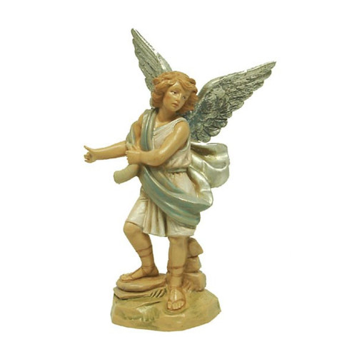 5.75" Blue and Cream White Hand Painted Raphael Angel Fontanini Nativity Figurine