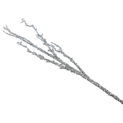 31" Glittered Silver Artificial Twig Christmas Spray