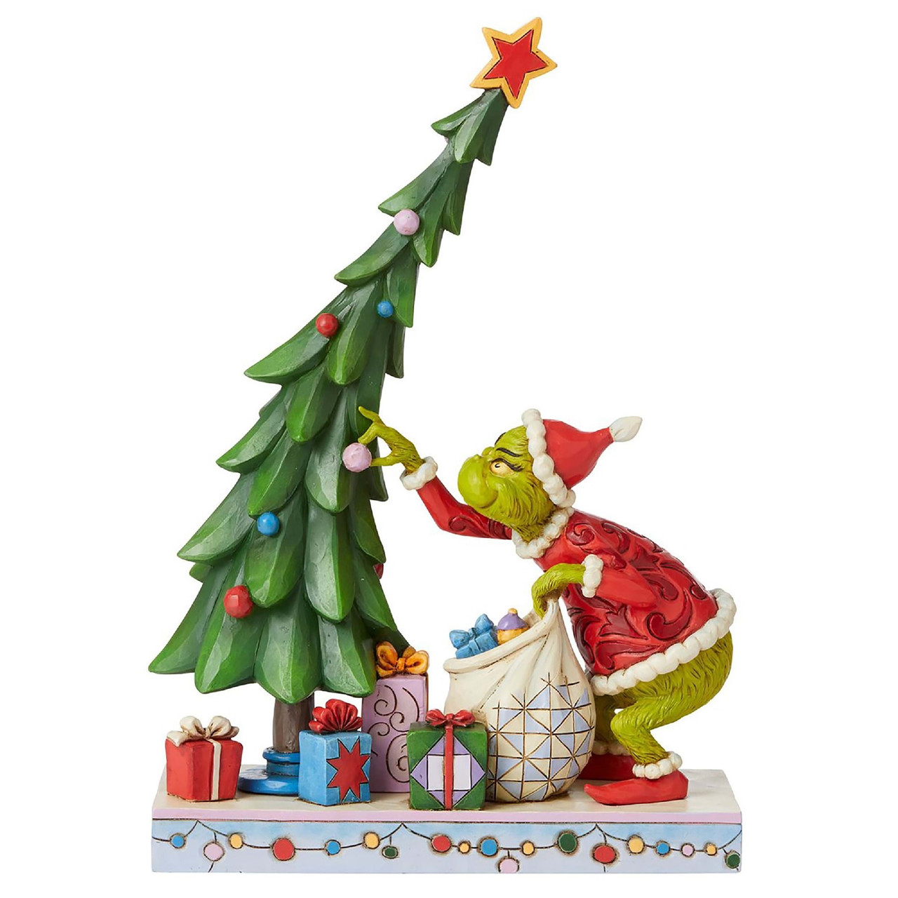 Jim Shore Dr Seuss Grinch Un-decorating Tree Christmas Figure #6008886