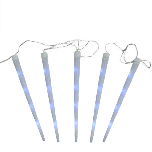 Set of 5 Color Changing Snowfall Christmas Light Tubes 19.5"