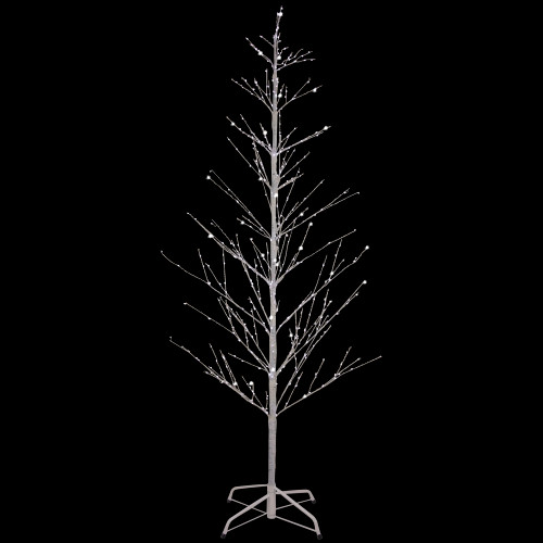 6' LED Lighted White Birch Christmas Twig Tree - Pure White Lights