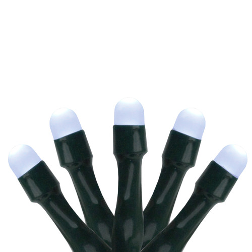 15 Battery Operated White LED Micro Rice Christmas Lights - 6 ft Green Wire