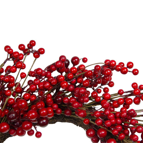 Real Touch?? Berry Artificial Christmas Twig Wreath - 20" - Unlit